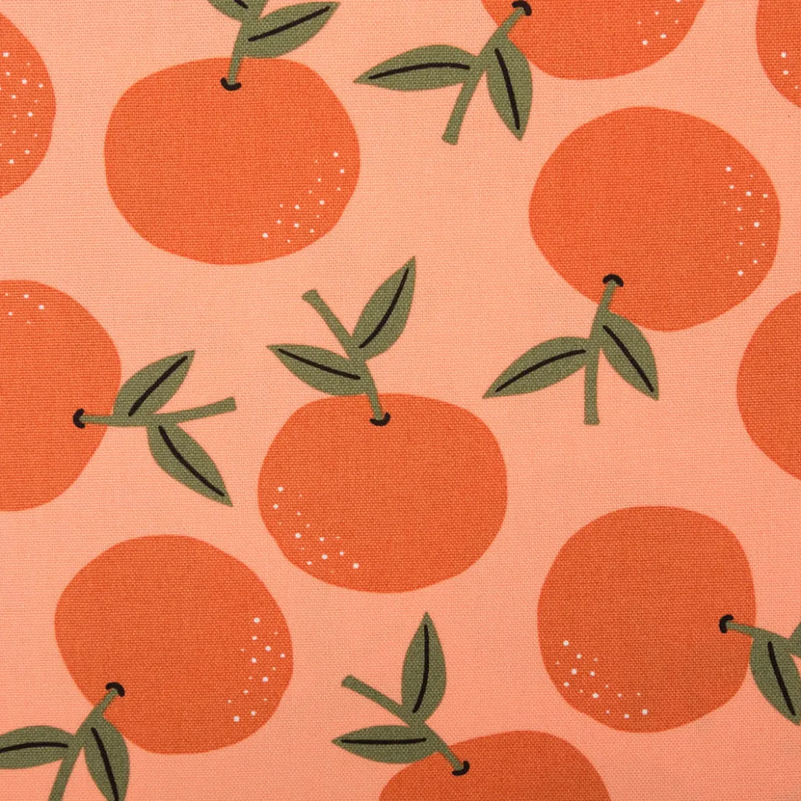 Canvas Baumwollstoff Orangen orange 138cm Stoffbreite