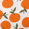 Canvas Baumwollstoff Orangen weiß orange 138cm Stoffbreite