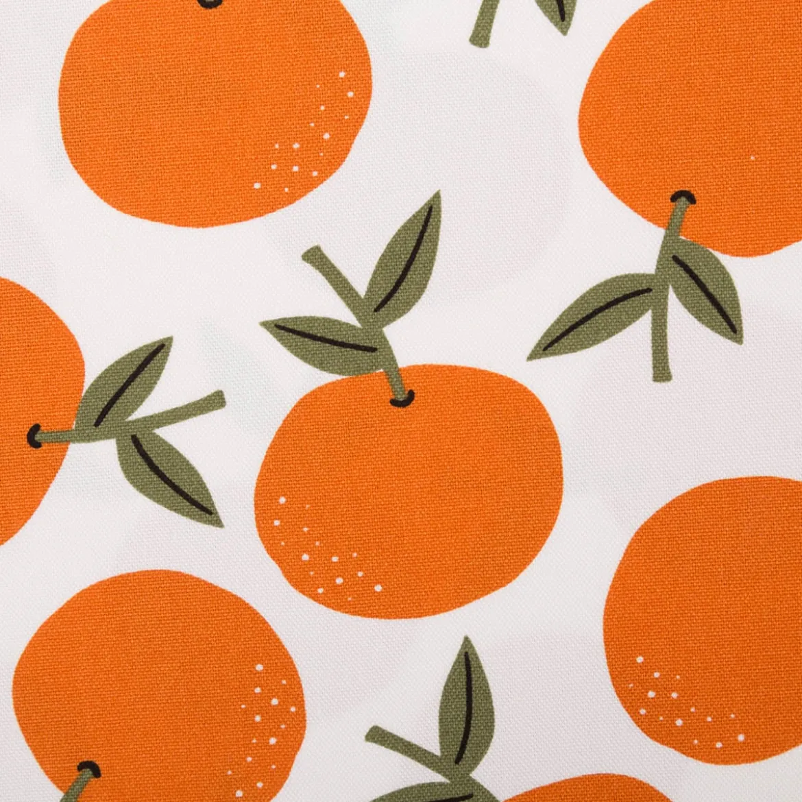 Canvas Baumwollstoff Orangen weiß orange 138cm Stoffbreite