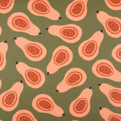 Canvas Baumwollstoff Papaya grün orange 138cm Stoffbreite