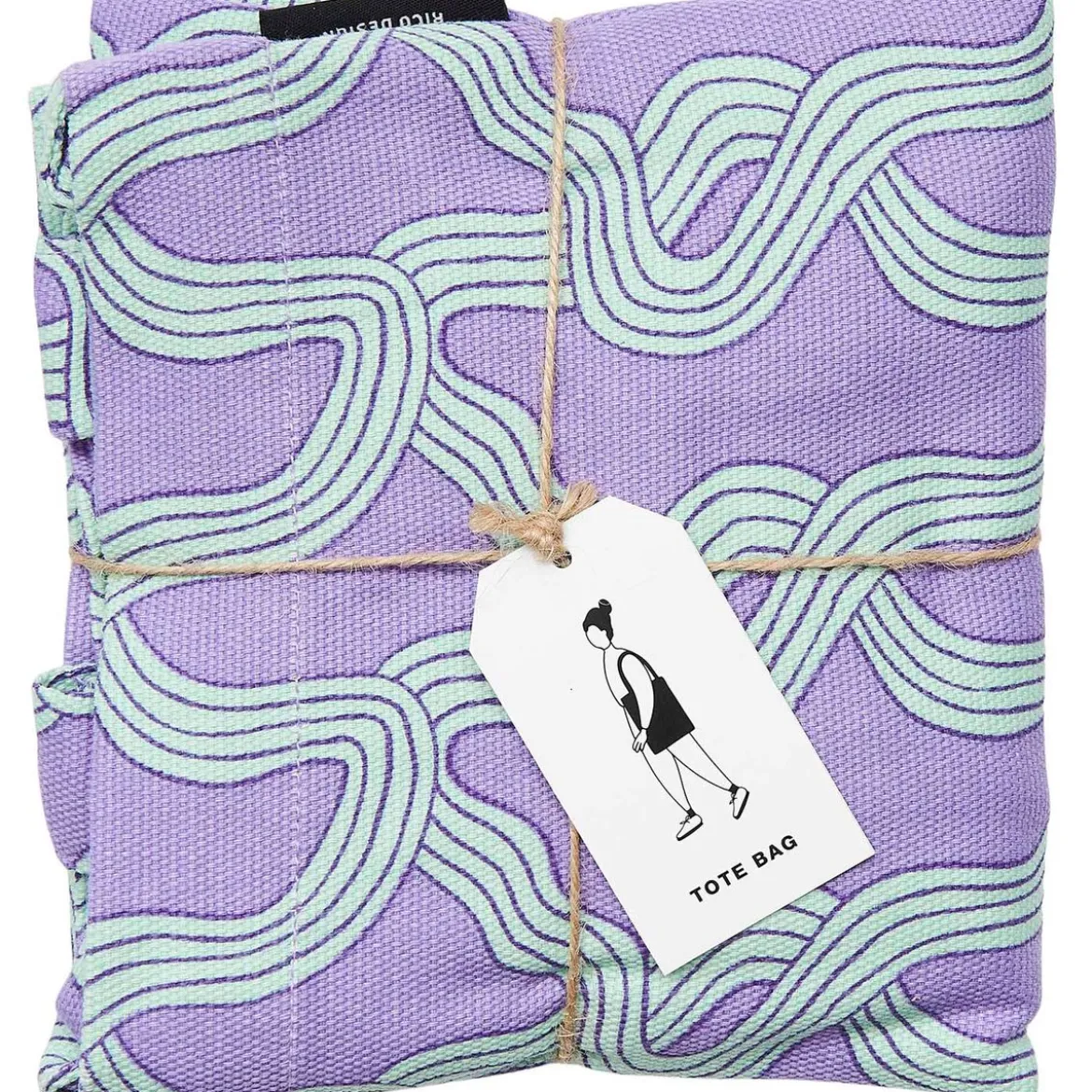 Canvas-Shopper Baumwolltasche Myzel Flieder 38x40cm von Rico Design