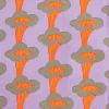 Canvas Stoff Baumwollstoff Pfifferlinge Flieder Neonorange von Rico Design 50x140cm