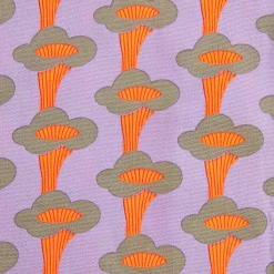Canvas Stoff Baumwollstoff Pfifferlinge Flieder Neonorange von Rico Design 50x140cm