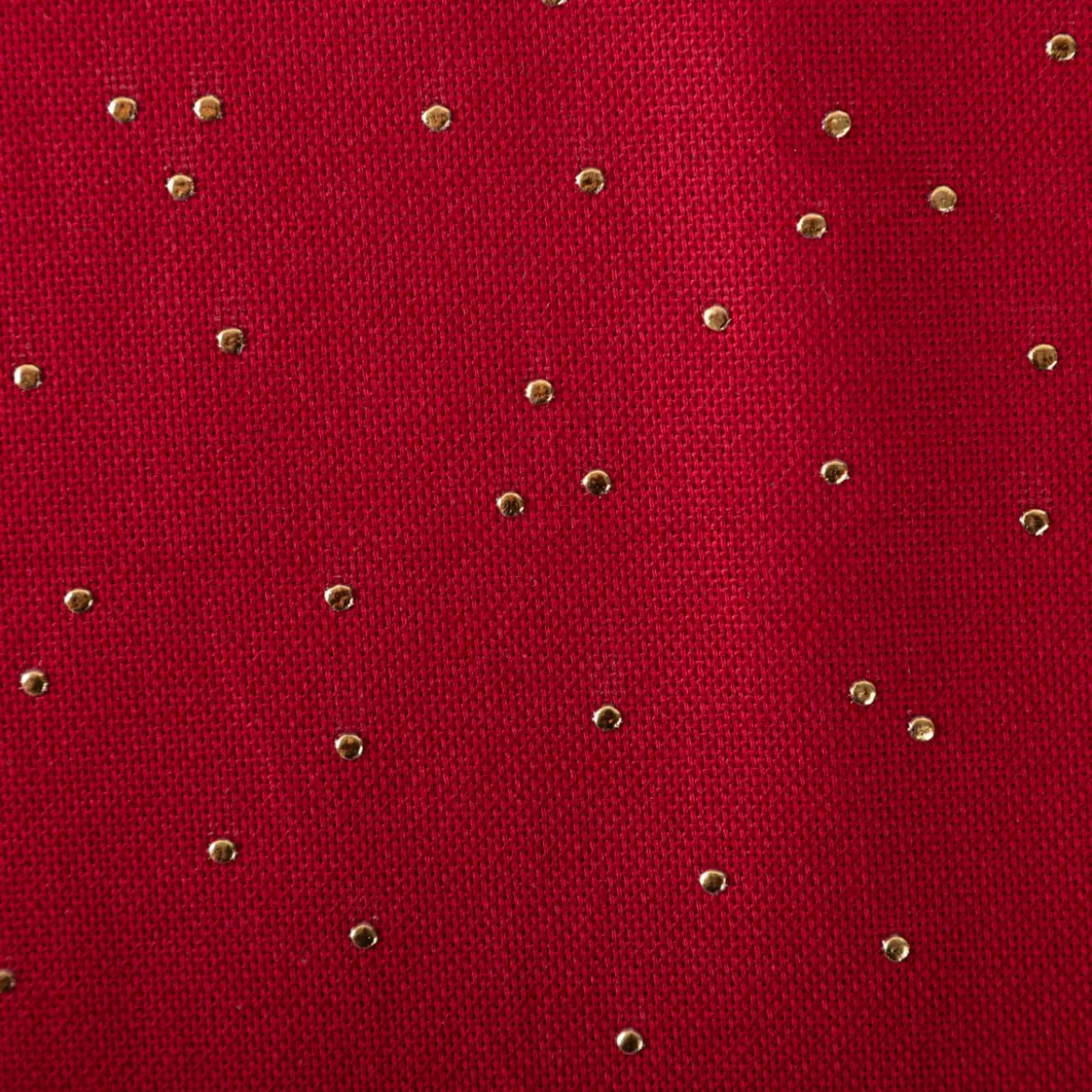 Canvas Stoff Dekostoff Baumwolle Pimiz Goldpunkte rot 1,45m Breite