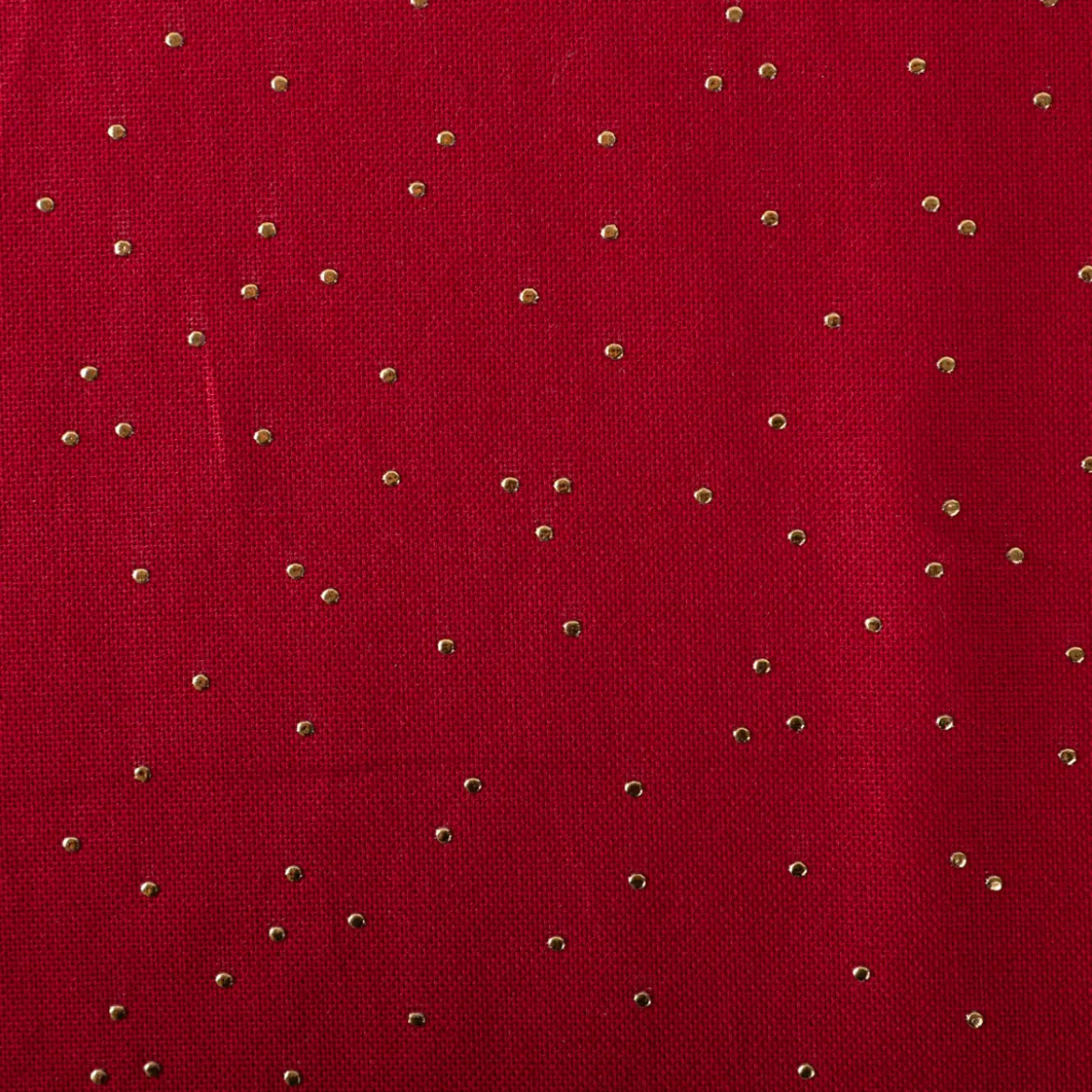 Canvas Stoff Dekostoff Baumwolle Pimiz Goldpunkte rot 1,45m Breite