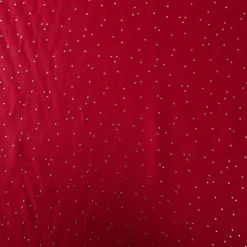 Canvas Stoff Dekostoff Baumwolle Pimiz Goldpunkte rot 1,45m Breite
