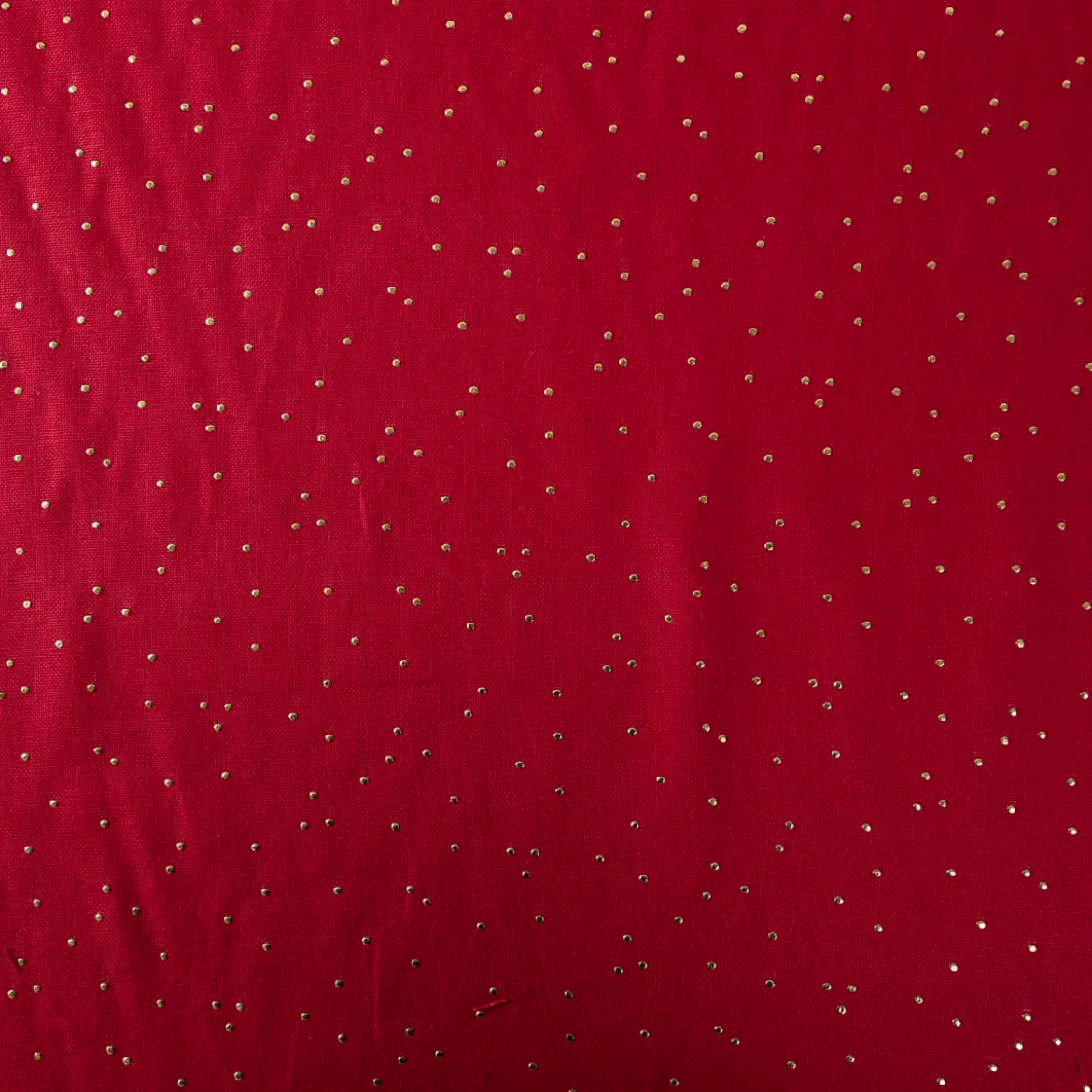Canvas Stoff Dekostoff Baumwolle Pimiz Goldpunkte rot 1,45m Breite