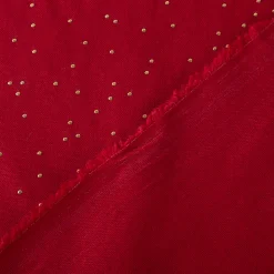 Canvas Stoff Dekostoff Baumwolle Pimiz Goldpunkte rot 1,45m Breite