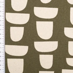 Canvas Stoff mit 70% Baumwolle Leinenlook abstrakt grün natur 1,48m Breite
