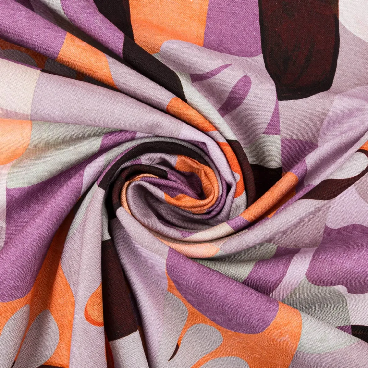 Canvas Stoff Nerida Hansen Abstract Lilac lila orange 1,40m Breite