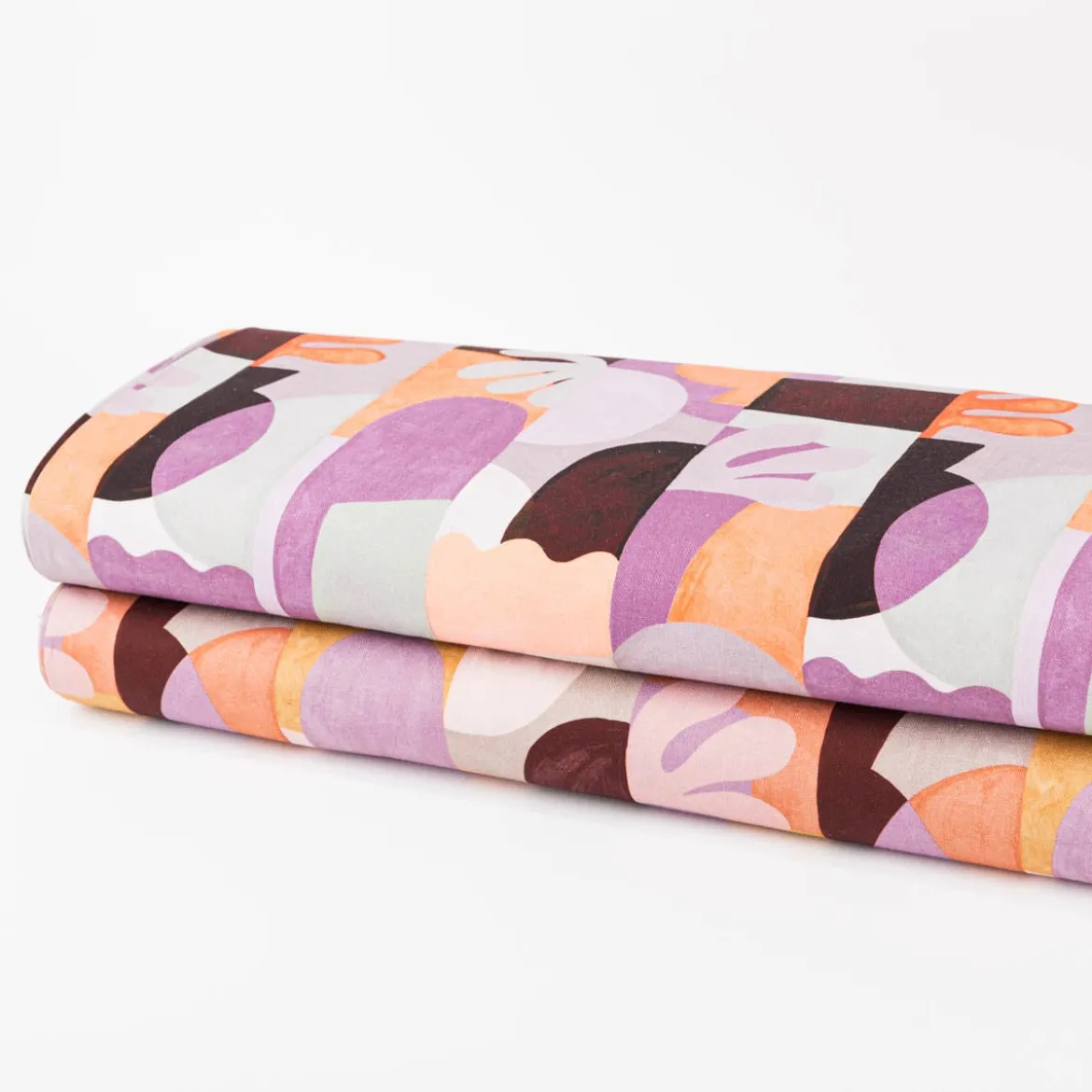 Canvas Stoff Nerida Hansen Abstract Lilac lila orange 1,40m Breite