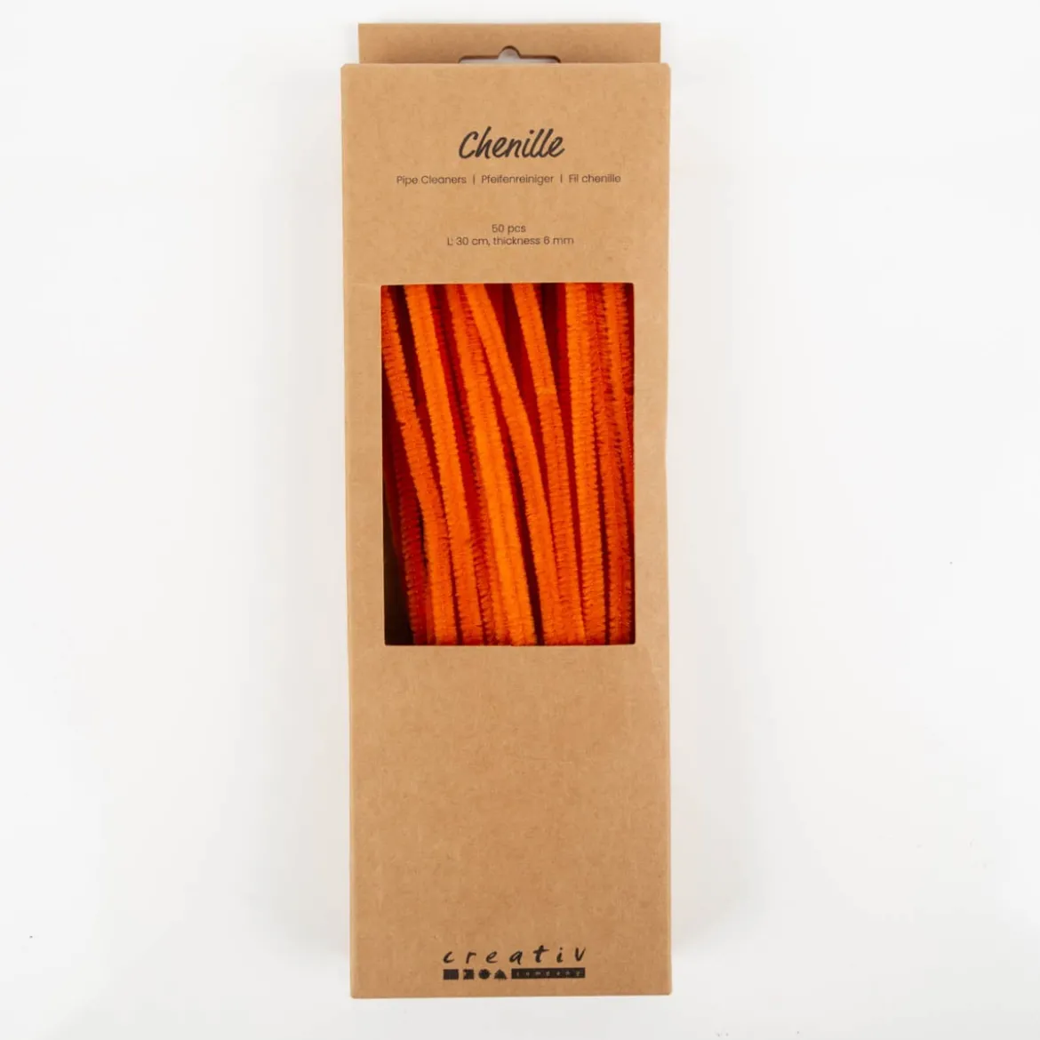 Chenilledraht Pfeifenreiniger Orange 50 Stück 30 cm x 6 mm von Creativ Company