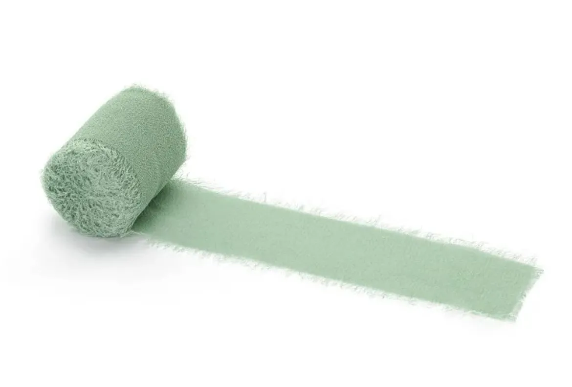 Chiffonband pistaziengrün 4x500cm im 3er Pack