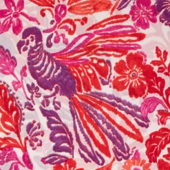 Chiffon Blumen Papagei pink rot lila 1,49m Breite