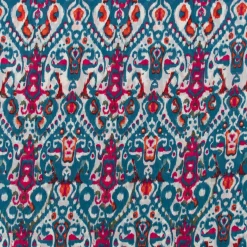 Chiffon Fantasie-Ornamente blau 1,49m Breite
