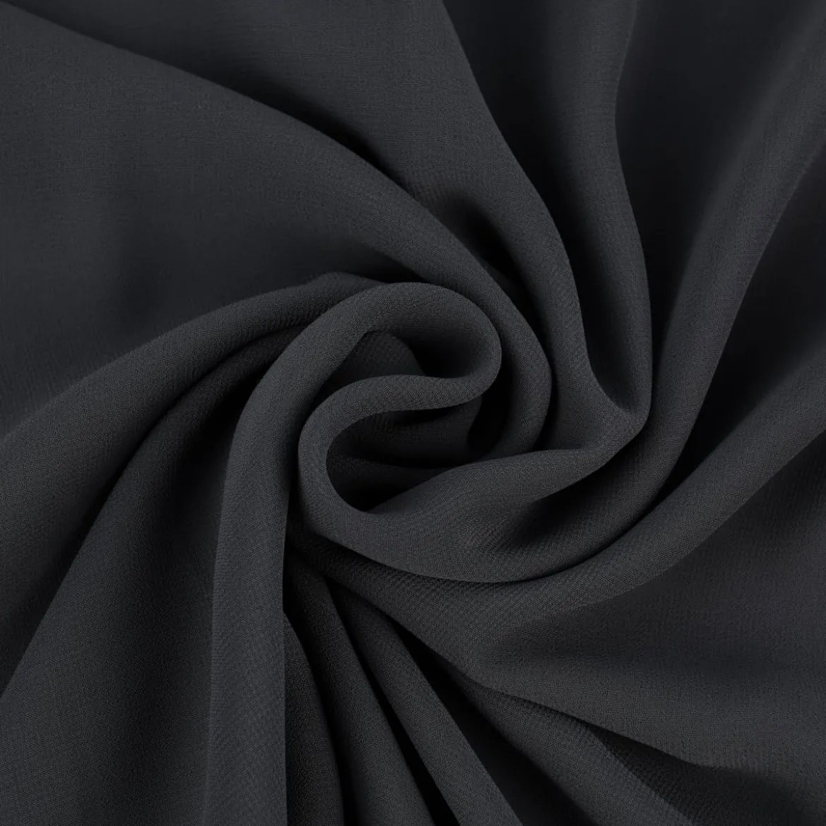 Chiffon Meterware dunkelgrau