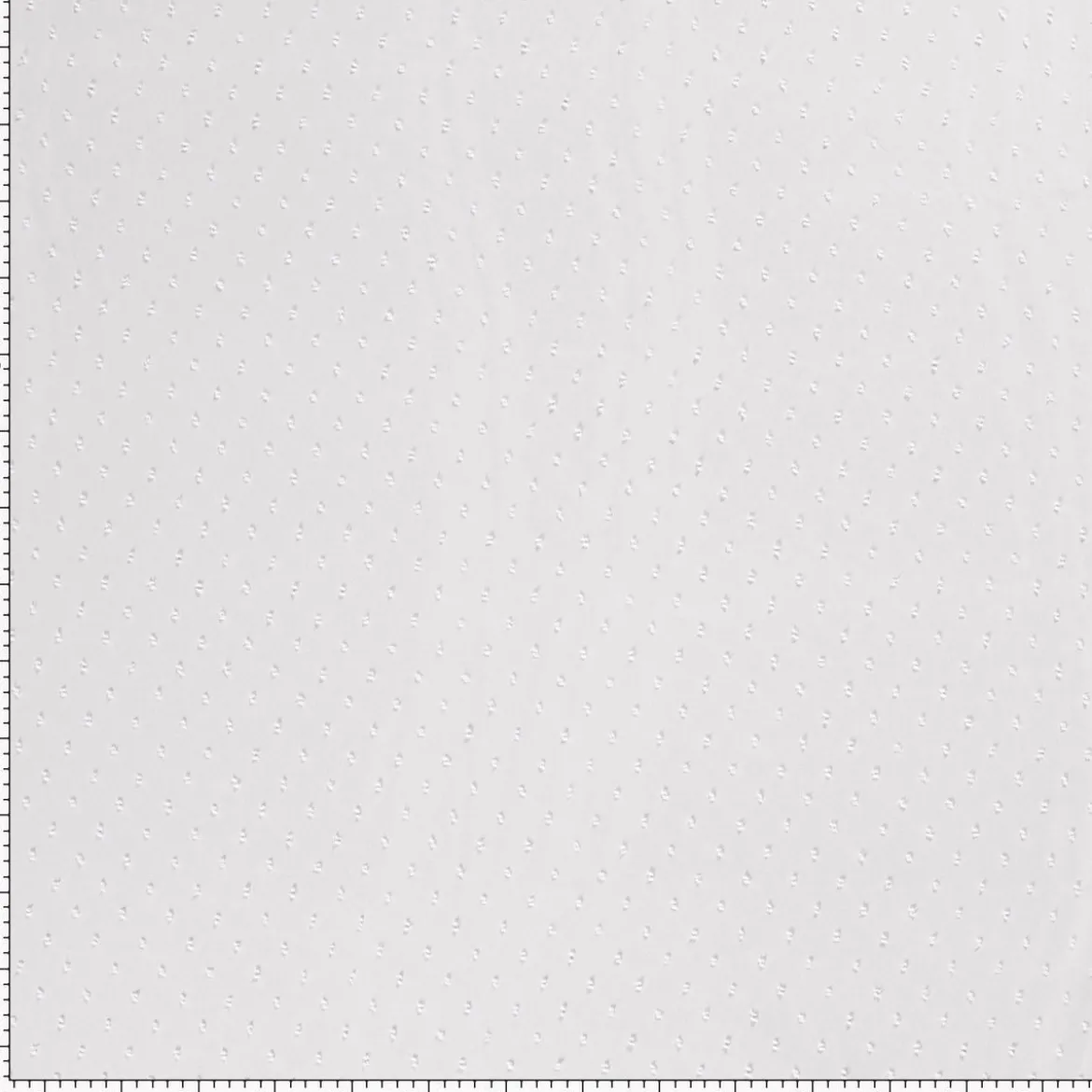 Chiffonstoff Dobby Pünktchen weiß 1,45m Breite