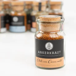 Chili con Carne mild Gewürzmischung im Glas 80g mit Korkdeckel von Ankerkraut