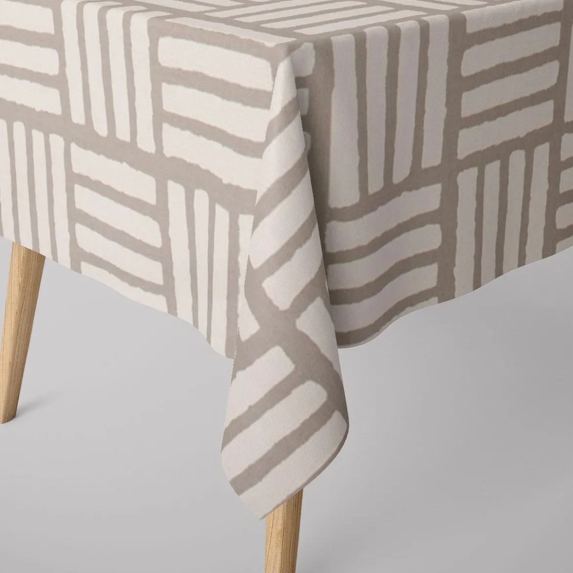Clarke & Clarke Baumwollstoff Malva taupe braun