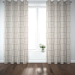 Clarke & Clarke Baumwollstoff Malva taupe braun