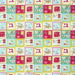 Clarke & Clarke Baumwollstoff Patchwork Nähutensilien Craftwork