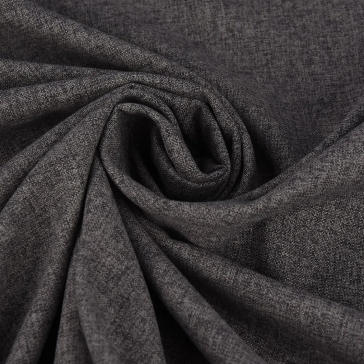 Clarke & Clarke Dekostoff Bezugsstoff Möbelstoff Polsterstoff Webstoff Wool-Touch Wollcharakter meliert anthrazit grau 140cm Breite