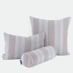 Clarke & Clarke STUDIO G Baumwollstoff Streifen Mineral blau grau 138cm Breite