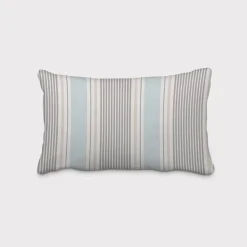 Clarke & Clarke STUDIO G Baumwollstoff Streifen Mineral blau grau 138cm Breite