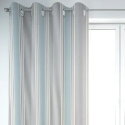 Clarke & Clarke STUDIO G Baumwollstoff Streifen Mineral blau grau 138cm Breite