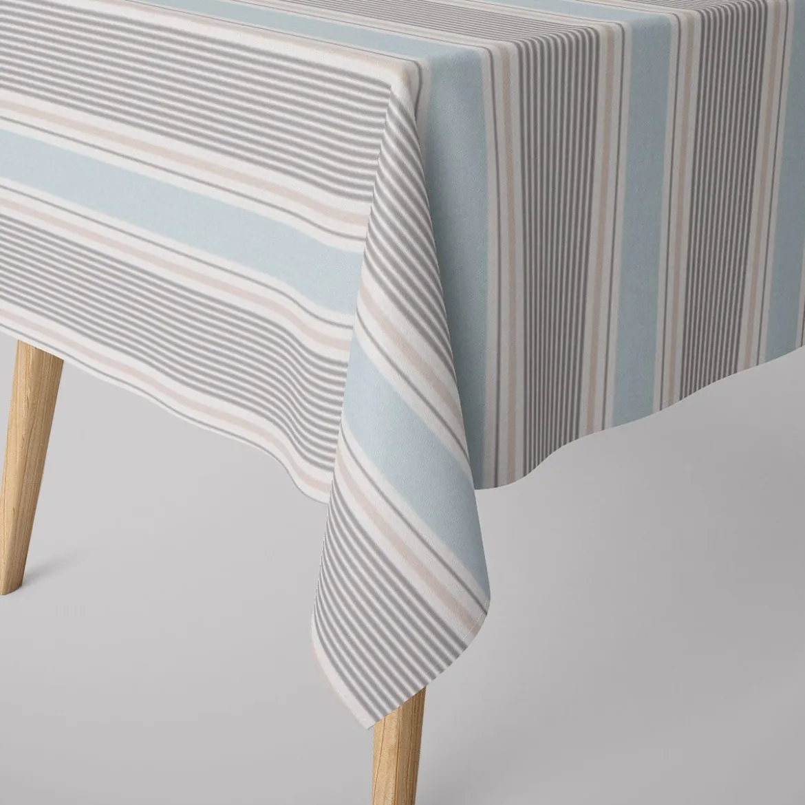 Clarke & Clarke STUDIO G Baumwollstoff Streifen Mineral blau grau 138cm Breite