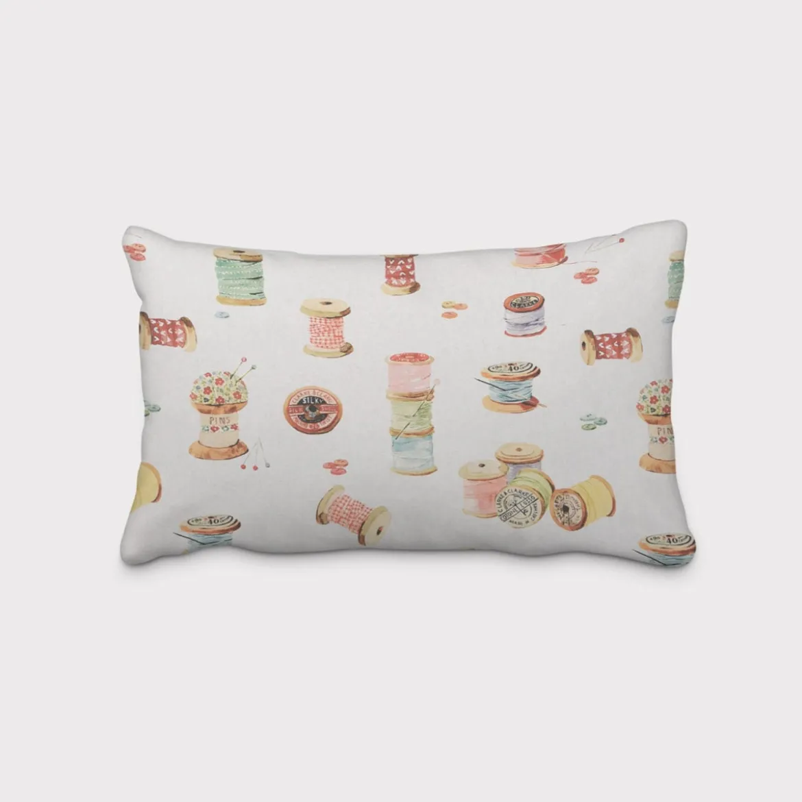 Clarke & Clarke STUDIO G Digitaldruck Nähen Nähaccessoires ecru multi 138cm Breite