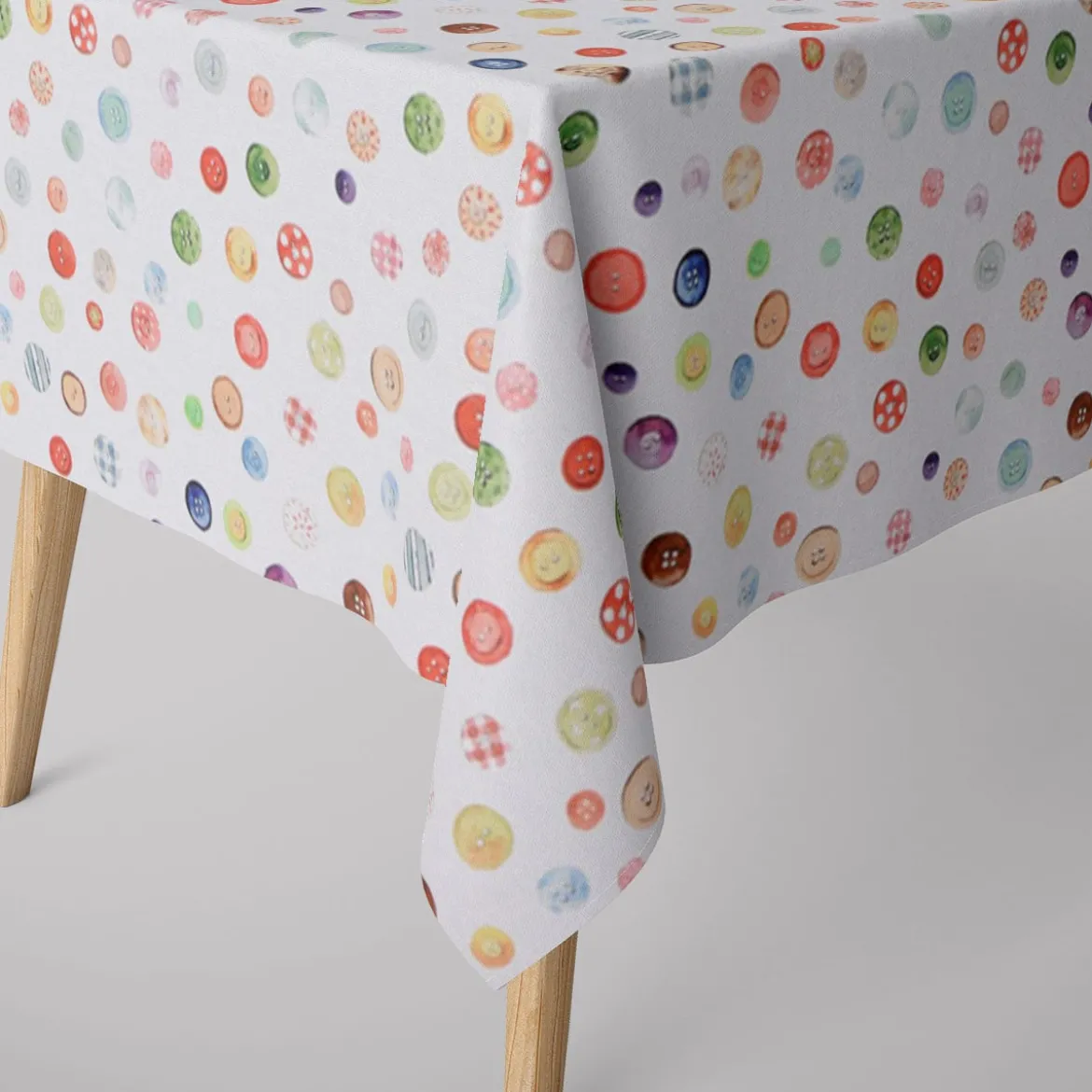 Clarke & Clarke STUDIO G Digitaldruck Nähen Knöpfe ecru multi 138cm Breite