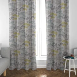 Clarke & Clarke STUDIO G Englischer Dekostoff Baumwollstoff Polsterstoff Blumen Gräser Mineral blau grün grau 138cm Breite
