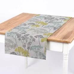 Clarke & Clarke STUDIO G Englischer Dekostoff Baumwollstoff Polsterstoff Blumen Gräser Mineral blau grün grau 138cm Breite