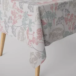 Clarke & Clarke STUDIO G Englischer Dekostoff Baumwollstoff Polsterstoff Blumen Gräser pastell mint rosa grau 138cm Breite