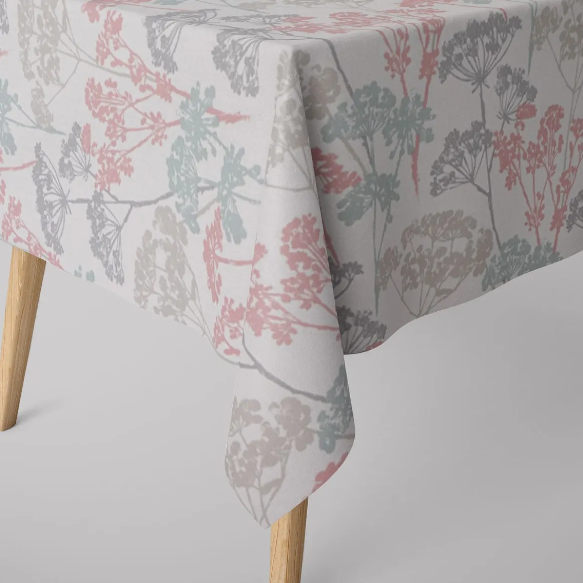 Clarke & Clarke STUDIO G Englischer Dekostoff Baumwollstoff Polsterstoff Blumen Gräser pastell mint rosa grau 138cm Breite