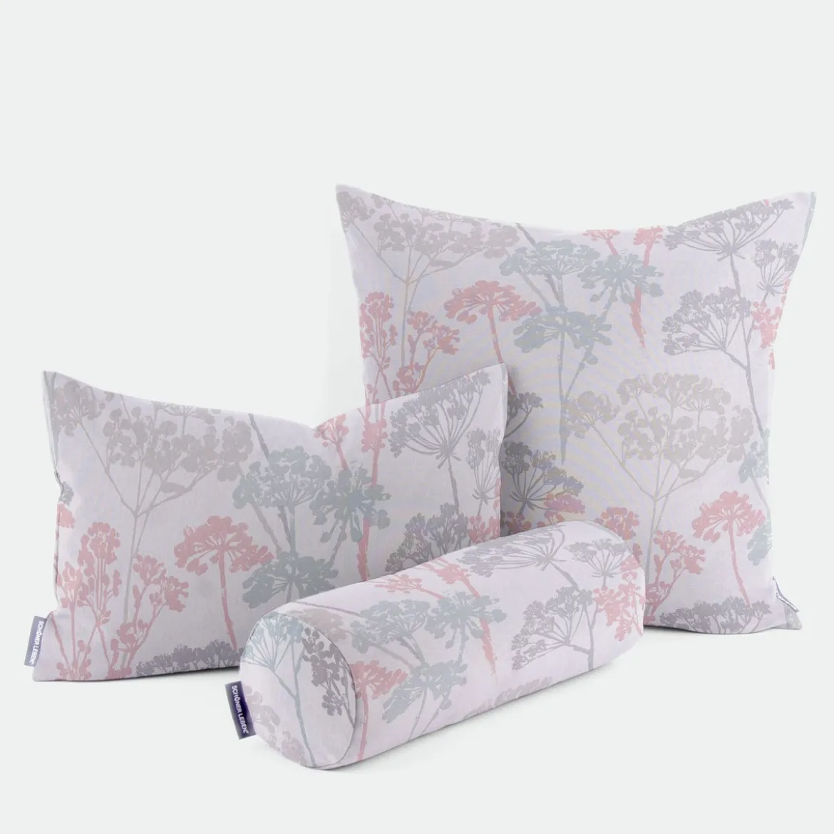 Clarke & Clarke STUDIO G Englischer Dekostoff Baumwollstoff Polsterstoff Blumen Gräser pastell mint rosa grau 138cm Breite