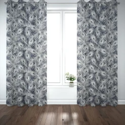 Clarke & Clarke STUDIO G Englischer Dekostoff Polsterstoff Federn Pfau dunkelblau weiß blau 138cm Breite