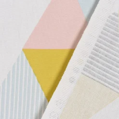 Clarke & Clarke STUDIO G Englischer Dekostoff Baumwollstoff Polsterstoff Brio Dreiecke Sorbet rosa senf blau grau 138cm Breite
