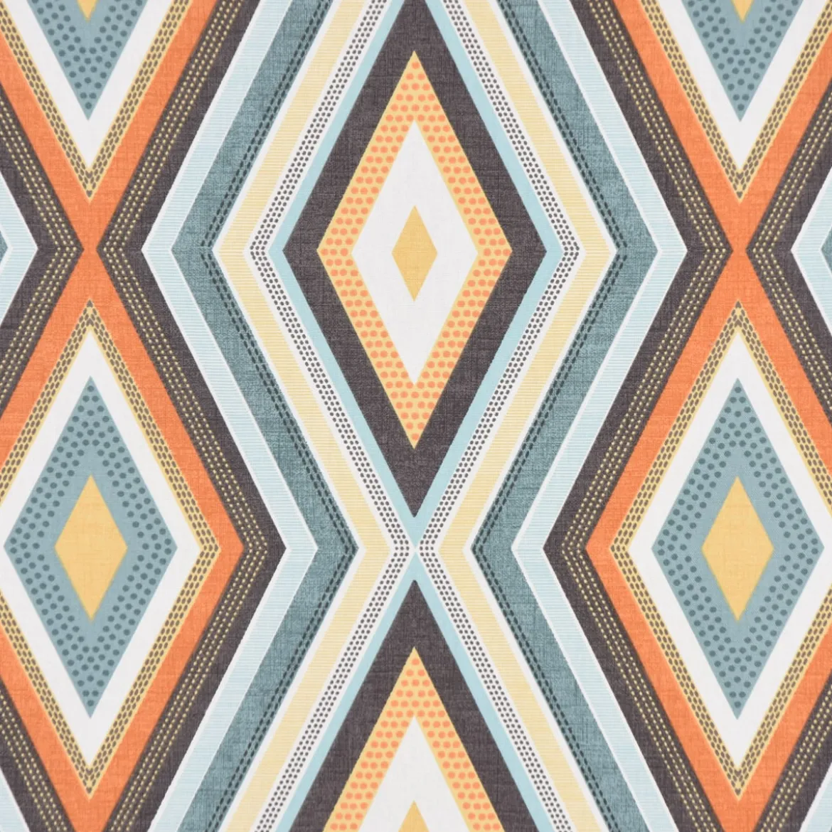 Clarke & Clarke STUDIO G Englischer Dekostoff Polsterstoff geometrisch Ethno Raute creme bunt 138cm Breite