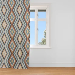Clarke & Clarke STUDIO G Englischer Dekostoff Polsterstoff geometrisch Ethno Raute creme bunt 138cm Breite