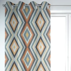 Clarke & Clarke STUDIO G Englischer Dekostoff Polsterstoff geometrisch Ethno Raute creme bunt 138cm Breite