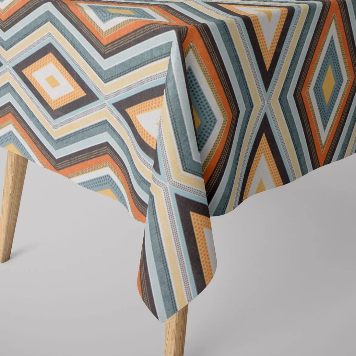 Clarke & Clarke STUDIO G Englischer Dekostoff Polsterstoff geometrisch Ethno Raute creme bunt 138cm Breite