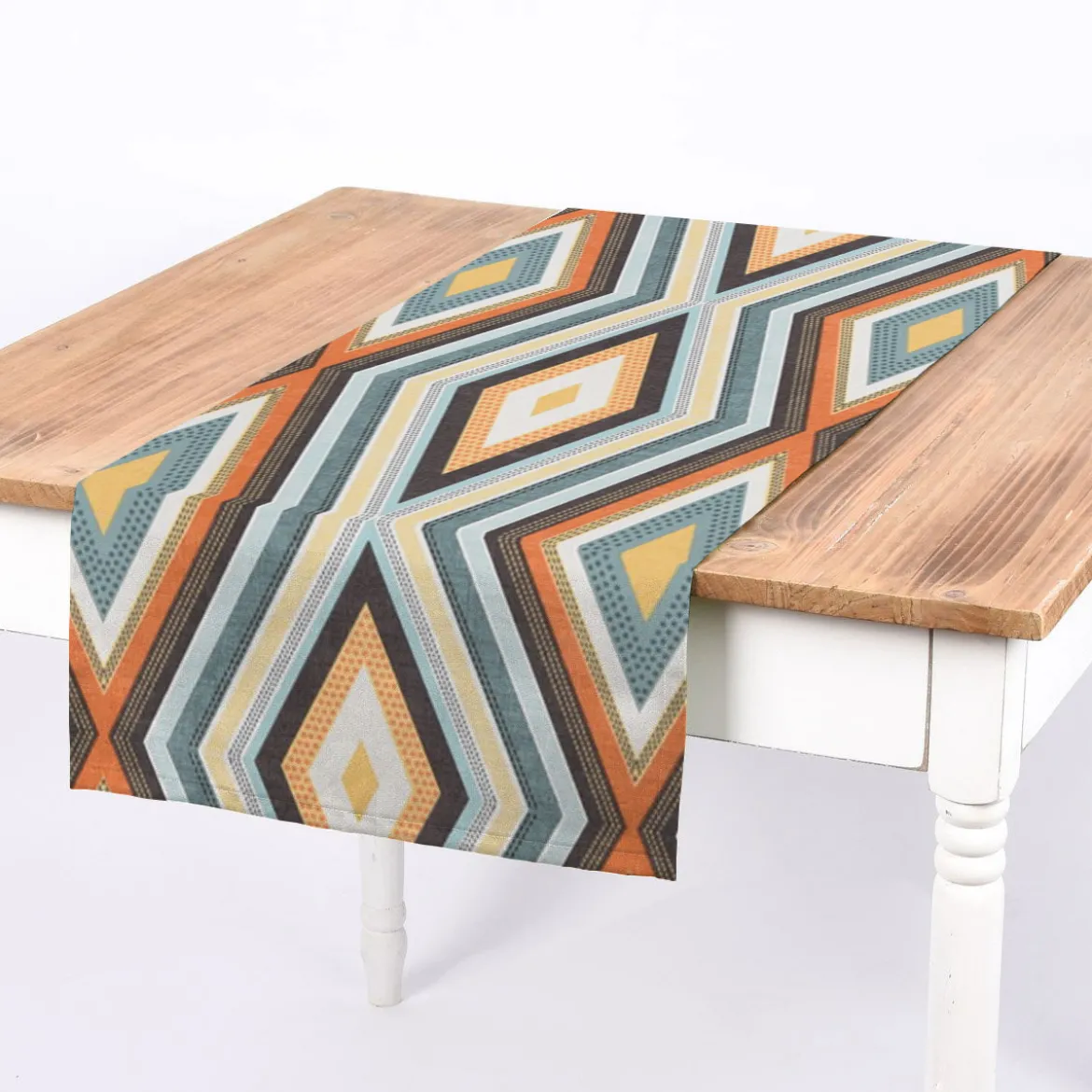 Clarke & Clarke STUDIO G Englischer Dekostoff Polsterstoff geometrisch Ethno Raute creme bunt 138cm Breite