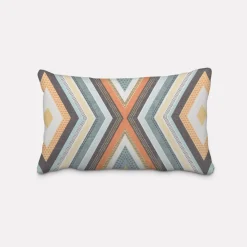 Clarke & Clarke STUDIO G Englischer Dekostoff Polsterstoff geometrisch Ethno Raute creme bunt 138cm Breite