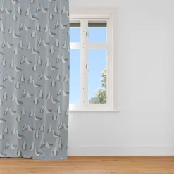 Clarke & Clarke STUDIO G Englischer Dekostoff Baumwollstoff Halbpanama Polsterstoff Möwen blau 138cm Breite