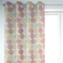 Clarke & Clarke STUDIO G Englischer Dekostoff Polsterstoff Baumwollstoff Halbpanama Stones Steine Kreise weiß rot orange grün 138cm Breite