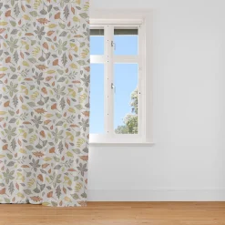 Clarke & Clarke STUDIO G Englischer Dekostoff Baumwollstoff Polsterstoff Blätter weiß grün gelb braun 138cm Breite
