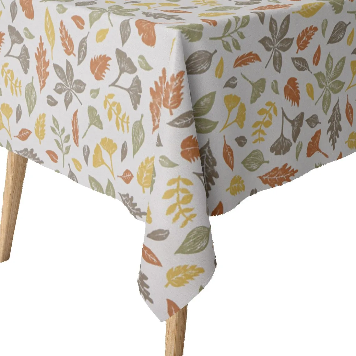 Clarke & Clarke STUDIO G Englischer Dekostoff Baumwollstoff Polsterstoff Blätter weiß grün gelb braun 138cm Breite