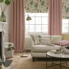 Clarke & Clarke STUDIO G Englischer Dekostoff Baumwollstoff Panama Polsterstoff Posy Blush bunt 138cm Breite